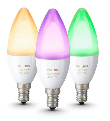Philips Hue White and Color Ambiance E14 3er-Pack für 96€ - dimmbar, bis zu 16 Millionen Farben, steuerbar via App