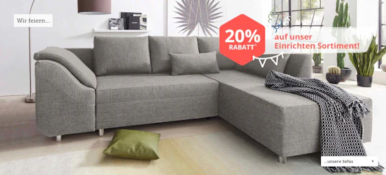 20% Geburtstags-Rabatt bei YourHome - gratis Lieferung ab 50€ Bestellwert