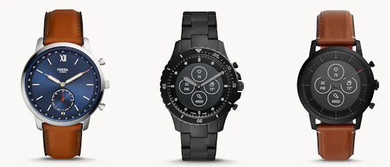 Nur noch heute! 30% Rabatt auf alle Hybrid-Smartwatches bei Fossil, z.B.: Herrenuhr Hybrid-Smartwatch Neutra Leder in Rotbraun für 118€