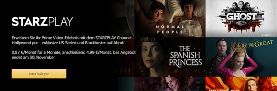Amazon Starzplay 3 Monate für 0,97€/Monat - mit exklusiven US-Serien und Blockbustern