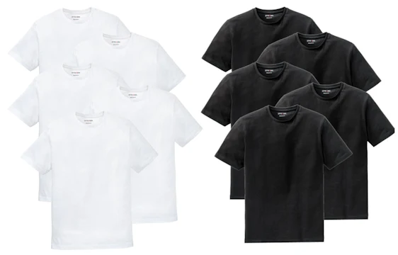 5 Otto Kern T-Shirts + 20 Masken für 30€ – mit Rundhals-Ausschnitt, in Schwarz oder Weiß, Größen M-4XL