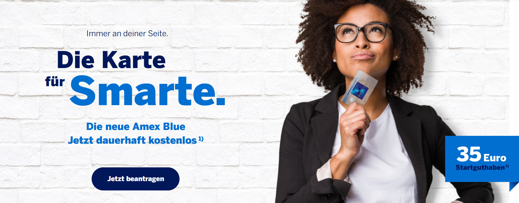 American Express Blue mit 35€ Startguthaben » dauerhaft kostenlose Kreditkarte 💸