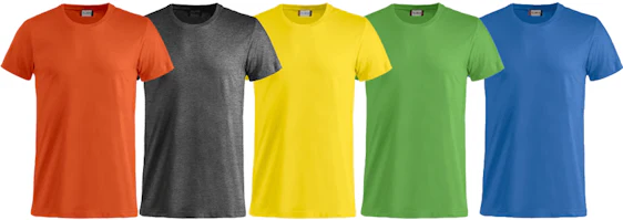 5x Clique T-Shirt für 25€ - Basic-Shirt 5er-Pack in Wunschfarben