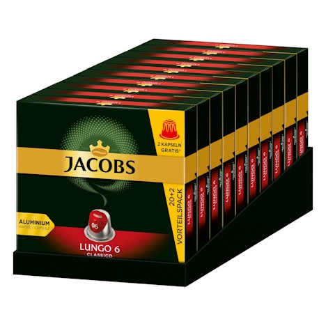 220 Jacobs Kapseln Lungo 6 Classico für 35€ - mindestens haltbar bis 03/2021