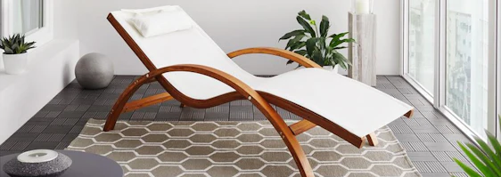 Gartenliege Kora für 56€ - Lärchenholz in Teak-Optik