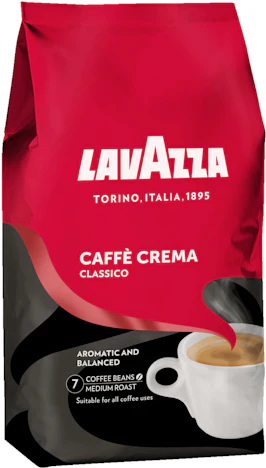 1kg Lavazza Cafe Crema Classico für 8€ – Kaffeebohnen-Mischung aus 70% Arabica & 30% Robusta