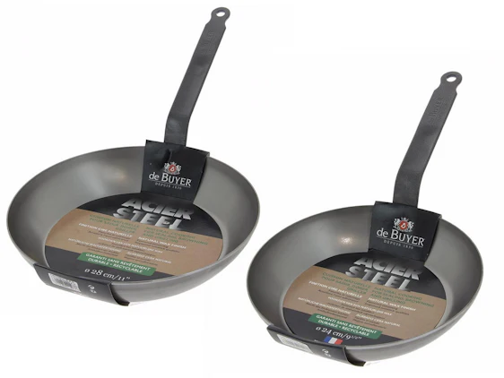 De Buyer Pfannenset für 36€ – schmiedeeiserne Bratpfannen, Ø 24 und 28 cm