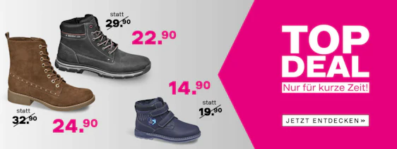 5€ Rabatt ab 30€ MBW auf alles bei Deichmann - auch auf Sale