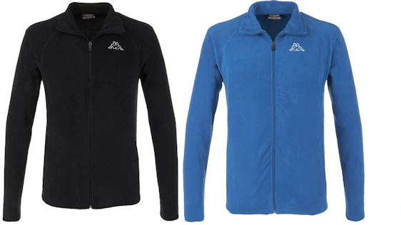 Kappa Otthelm für 14€ – Herren-Fleecejacke in Blau oder Schwarz, Gr. M-XXL