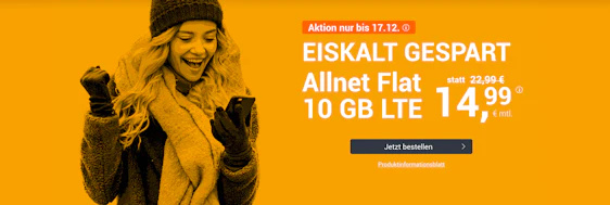 winSIM LTE All 10GB für 14,99€/Monat - 10GB LTE, Allnet- und SMS-Flat, EU-Roaming