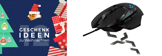 Geschenkidee für Gamer: Logitech G502 Hero für 45€ - optische Gaming-Maus mit 11 Tasten