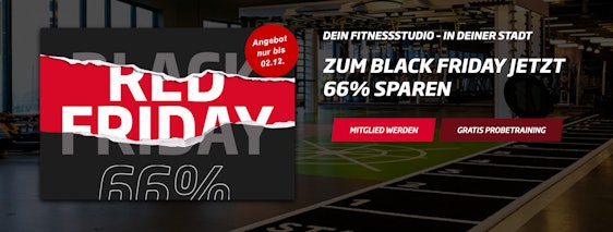 Verlängert! Black Friday bei Fitness First! 66% Rabatt auf die ersten 3 Monate Mitgliedschaft + kostenloses Trainingspaket