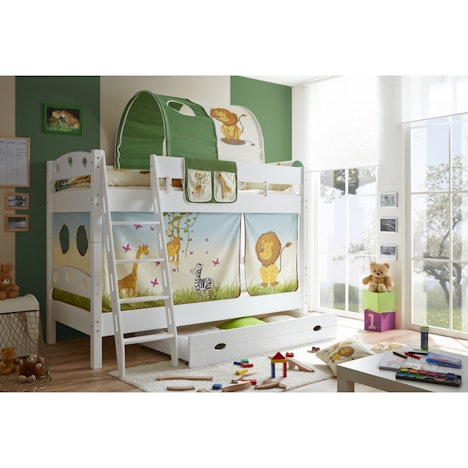 Ticaa Kenny Kiefer massiv Weiß - Safari 90 x 200 cm (930419) mit 60,85€ Rabatt