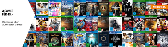 3 Games für 49€ bei Saturn » über 200 Spiele zur Auswahl für PS4, Xbox One, Switch & PC 🎮