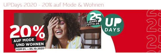 Nur noch heute! 20% Rabatt bei Otto Up Days auf Mode und Wohnen, z.B.: Alpenblitz Damen-Steppmantel "Toronto" für 117€