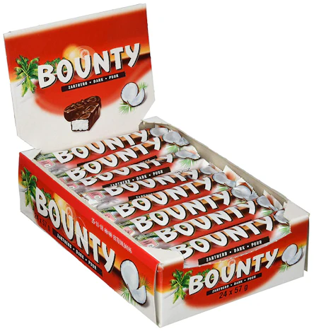 Bounty Zartherb für 10€ - 1 Packung mit 24 Riegeln