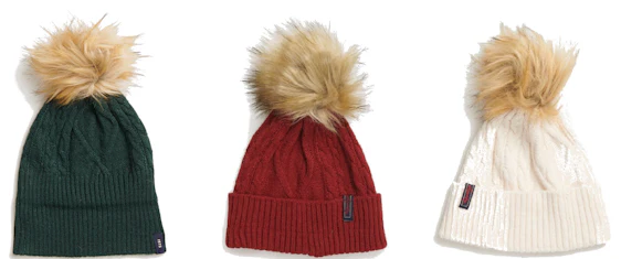 Superdry Lannah für 10€ - Damen-Beanie in Weiß, Grün und Rot