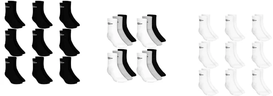 Umbro Crew Sport Socken 9er-Pack für 13€ - verschiedene Farbvarianten