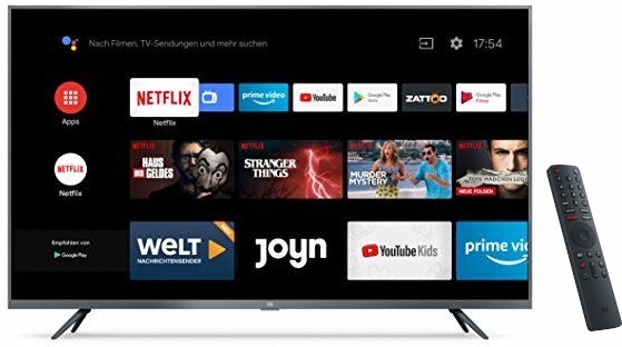 Xiaomi Mi Smart TV 4S für 267€ – 43" 4K-LED-TV mit Smart-Funktionen, Quad-Core, Android TV 9.0 & Google Assistant