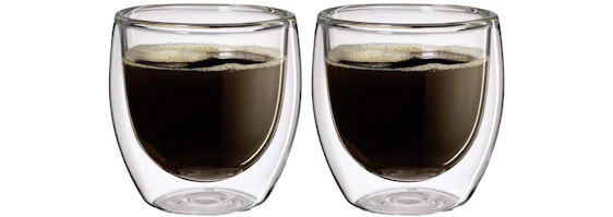 Cilio Kaffee-Glas 2er-Set für 7€ - aus doppelwandigem & hitzebeständigem Borosilikatglas