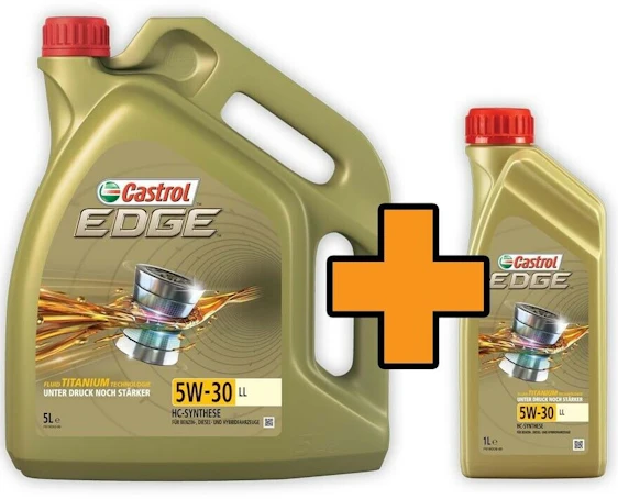 6l Castrol Edge Titanium 5W-30 LL für 40€ – 5+1l Motoröl mit ACEA C3 Spezifikation