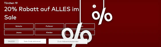 Mega Sale bei About You! 20% Extra Rabatt auf alle Sale-Artikel