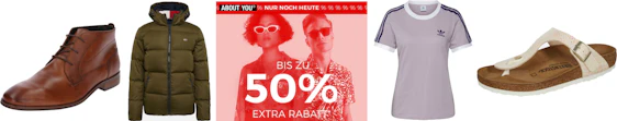 50% Rabatt +15% Extra-Rabatt auf alle Sale-Artikel bei About You
