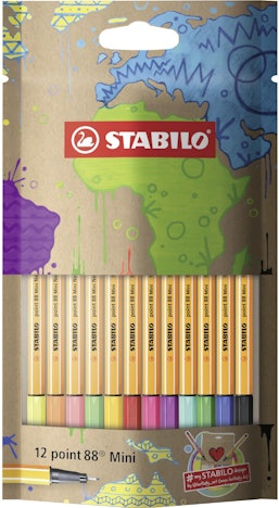 12 Stk. Stabilo point 88 #mySTABILOdesign Edition für 5€ – Mini-Fineliner im 12er-Etui, Preis bei Abholung
