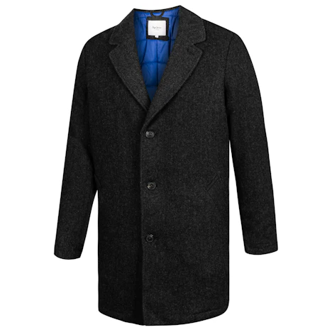 Schnell sein! Pepe Jeans Heavy Herren-Mantel für 49€ - aus Stoff in der Farbe Schwarz, Größe S, XL & 2XL
