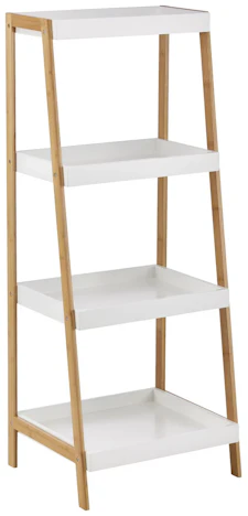 Bessagi Home "Mirella" für 18€ – Regal in Weiß, 44x110x37cm (BxHxT)