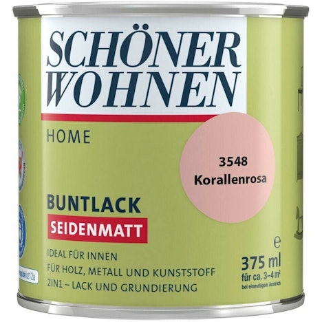 31% Nachlass auf Schöner Wohnen Home Buntlack seidenmatt korallenrosa 375 ml