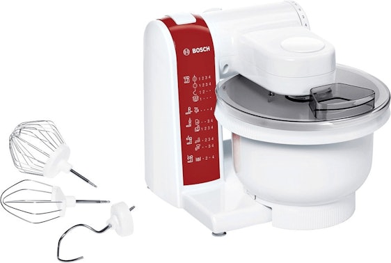 Bosch MUM48RE für 93€ – Multifunktions-Küchenmaschine mit 3-Gang-Getriebe & Planetenrührwerk, 600 Watt