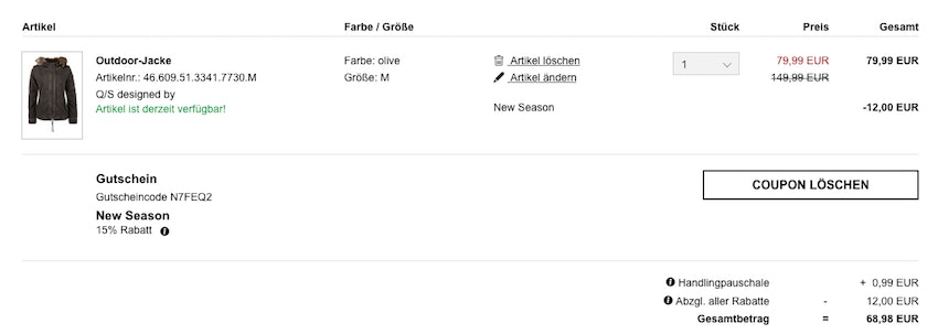 soliver Rabatt Sale Gutschein