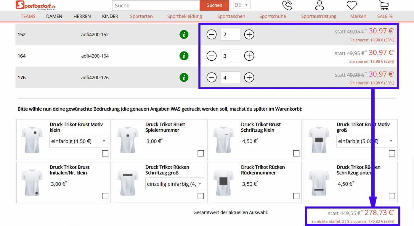 Sportbedarf Staffelpreise Bild 3
