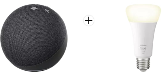 Amazon Echo Dot (4. Generation) + Philips Hue White E27 für 35€ – smarter WLAN-Lautsprecher mit Sprachsteuerung