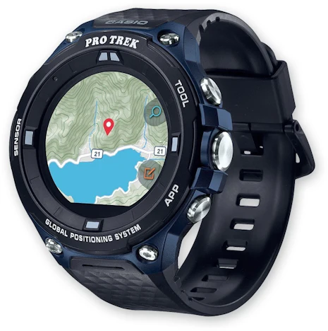 Casio Pro Trek (WSD-F20A-BUAAE) für 159€ – 1,32" Android-Smartwatch in Blau