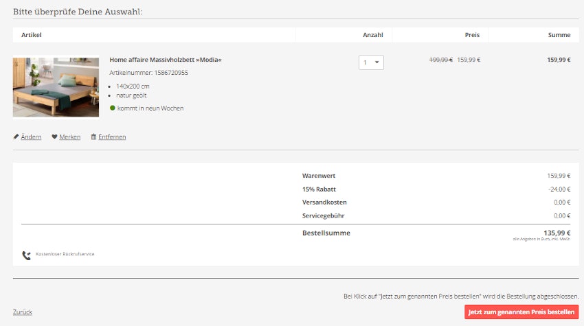 rabatt-yourhome-modia-bett