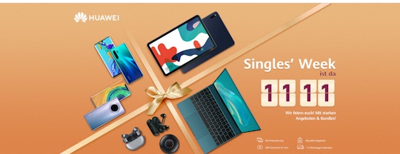 Huawei Singles' Week - Rabatte auf Kopfhörer, Tablets & Co., z.B.: Huawei MatePad Pro (256GB) für 519€