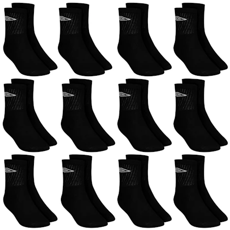 *Vorbei* Noch günstiger! 12x Umbro Crew Sport Socken für 13€ - in Schwarz, Gr. 39-45