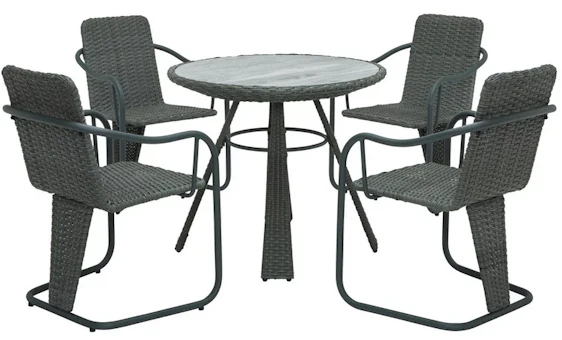 Bessagi Garden "Christina" für 119€ - Gartenmöbelset bestehend aus 1 Rundtisch & 4 Stühlen