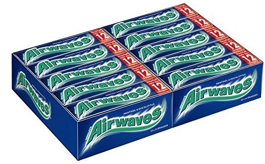 60x 12er Wrigley's Airwaves Menthol & Eukalyptus Kaugummi für 15€ – MHD abgelaufen, zuckerfei