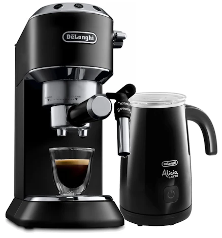 De'Longhi Dedica Style EC 685 inkl. Alicia Latte EMF2 für 129€ - Siebträger-Esspressomaschine mit Milchaufschäumer
