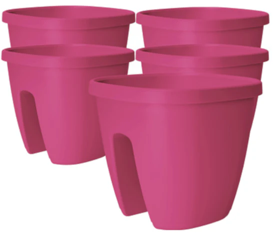 5x Emsa "Mein Stadtgarten" für 19€ - Balkon-Pflanzgefäße in Pink