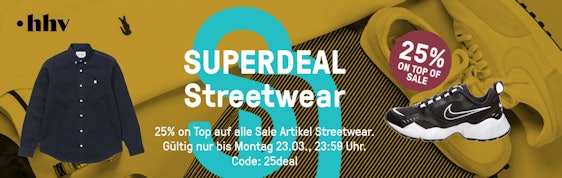 Urban Fashion Superdeal bei HHV! 25% Extra-Rabatt auf Streetwear, Schuhe & Accessoires – z.B.: Adidas Supercourt RX für 57€