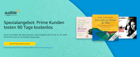 Audible 90 Tage kostenlos testen 📚 » für Neukunden mit Amazon-Prime-Account
