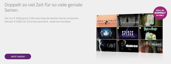 *Vorbei* Sky Entertainment Ticket 2 Monate lang für 4,99€ - nur für Neukunden