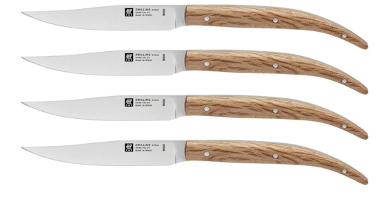 *Vorbei*Zwilling Steakmesserset für 44€ - 4-teiliges Set mit Eichenholzgriffen