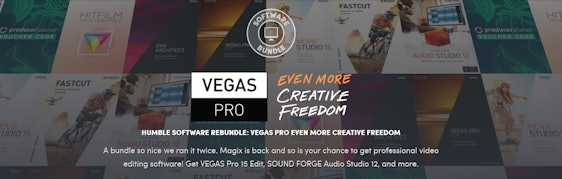 Humble Software Rebundle: Vegas Pro Even More Creative Freedom - z. B. Magix Fastcut Plus