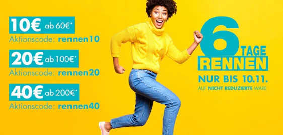 Letzter Tag! Galeria Karstadt Kaufhof 6 Tage Rennen – Staffelrabatte & Tagesangebote, z.B: Triumph Body + Bügel-BH für 55€